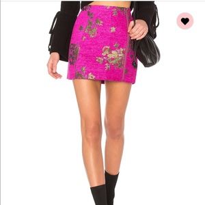 Free People pink mini skirt